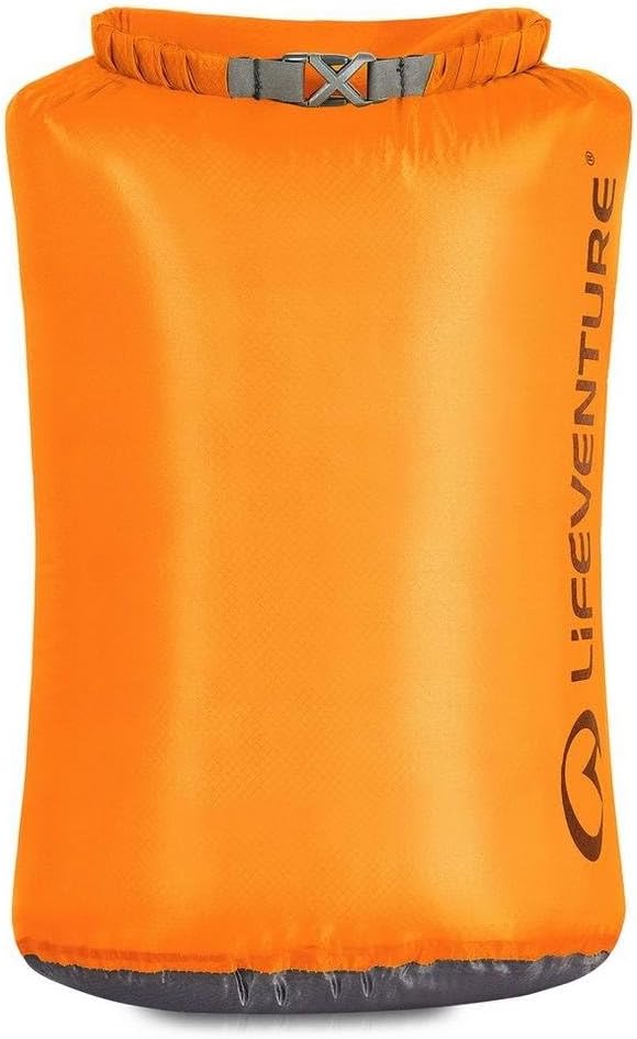 Lifeventure Ultralight Dry Bag Siliconized Rip-Stop Fabric with Fully Taped Seams Lightweight Waterproof Dry Sack for Kayaking Camping Hiking Traveling Boating Water Sports