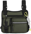 Tactical Chest Bag Running Vest Backpack with Reflective Zipper Tape Waterproof Sports Chest Pack for Hiking Cycling Hunting Fishing Travelling
