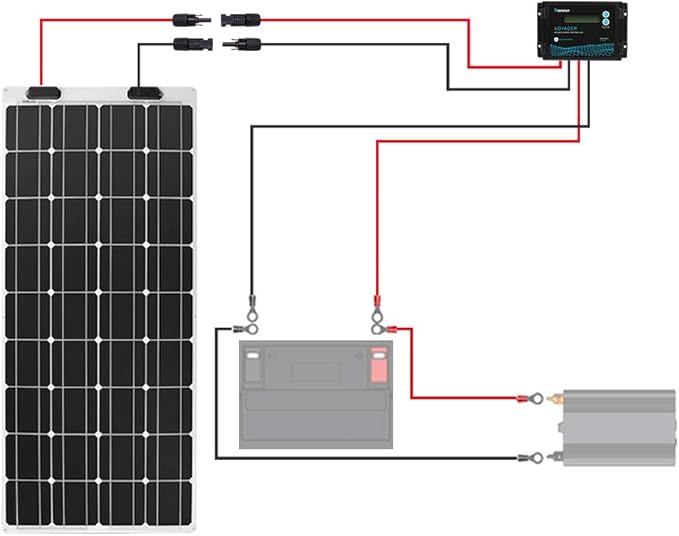 Renogy 20FT 10AWG Solar Panel Extension Cable with Male and Female Connectors 20Ft. 10AWG 1 Pair (Red and Black)