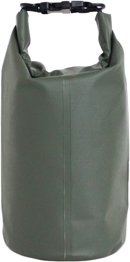 Whatnot Dry Bag Waterproof Bag Drum Shape Olive Solid Storage Bag Outdoor Fire Climbing Travel Shoulder Handbag Rucksack Back