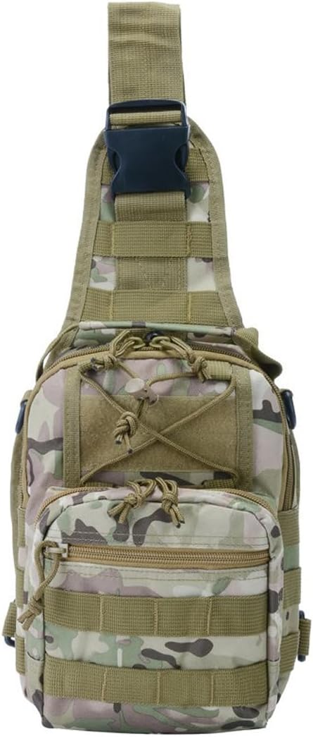 Tactical Sling Bag Pack Military Rover Shoulder Sling Backpack EDC Molle Assault Range Bag (CP)