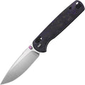 Folding Pocket Knife with Reversible Clip 3.23 14C28N Blade EDC Knife with Carbon Fiber Handle and Crossbar Lock Sharp Camping Hiking Hunting Survival Knives for Men (Purple)