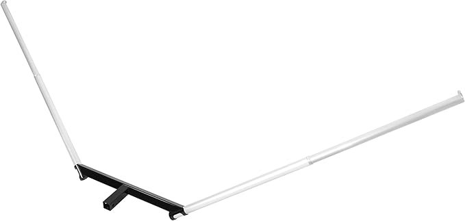 Kojem Hitch Mount Hammock Stand for 2 Vehicle Receiver hitches Class III &amp IV Trailer Hitch Steel Aluminium Powder Coated Stand 300lbs Capacity (Black+Silvery)