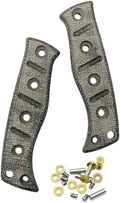1 Pair Micarta Handle Scales Handles Patch DIY Tool Replacement Grips Fit for Benchmade Fixed Adamas 375(Screws Set Included) (Black)