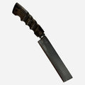 Japanese NATA Hatchet – Hand-Forged Steel &amp Iron Blade Using Traditional Swordsmithing Method | Black-Dyed Finish | Carved Wooden Handle | Leather case | Made in Japan