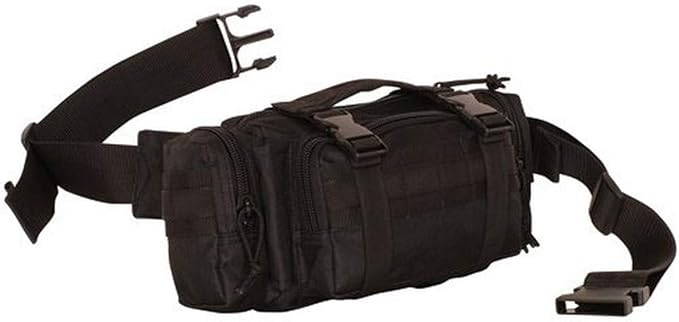 FOX OUTDOOR PRODUCTS Modular Deployment Bag | Tactical Waist Pack Go-Bag &amp Pack Attachment with Organizer Pockets &amp Webbing
