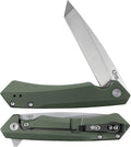 Case XX WR Pocket Knife Kinzua EDC S35VN Tanto Blade OD Green Anodized Aluminum Handle W/Clip #64671 (KINZUA) 4 3/4 Inches Closed