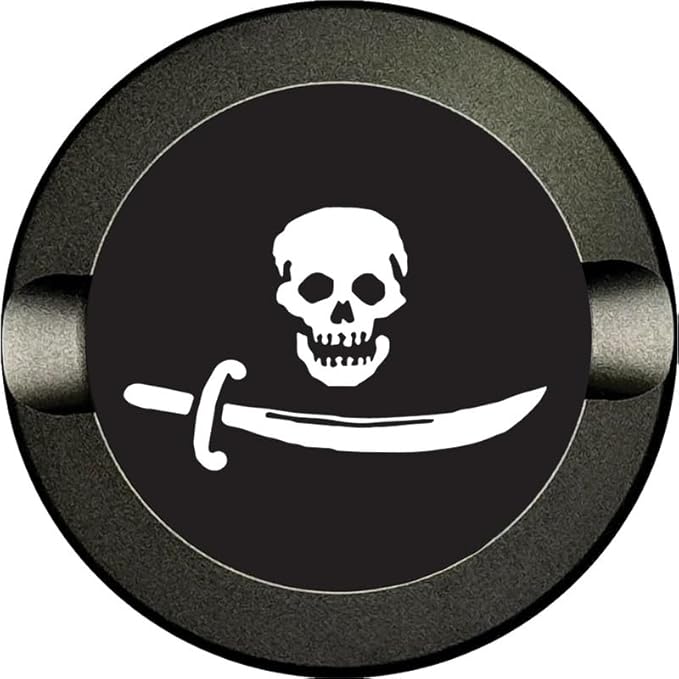 Metal Zyn Container and Holder | Pirate Flags Booty | Bartholomew Sword and Skull | Pouch Can