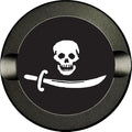 Metal Zyn Container and Holder | Pirate Flags Booty | Bartholomew Sword and Skull | Pouch Can