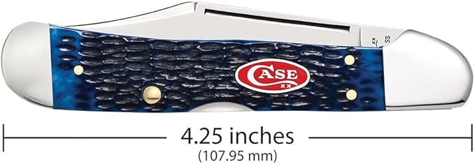 CASE XX WR Pocket Knife Navy Blue Bone Copperlock Item #7064 - (61549L SS) - Length Closed: 4 1/4 Inches