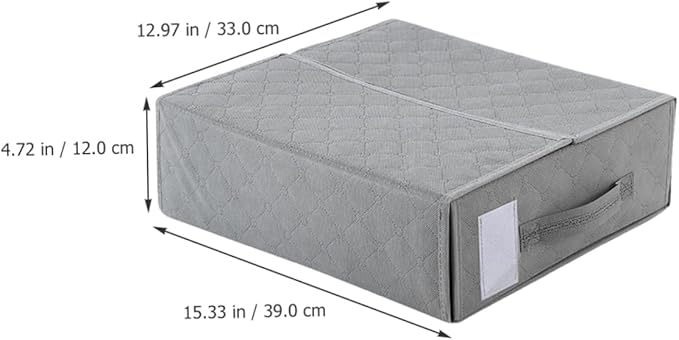 Bedding Organizer Storage Bin Foldable Container for Blankets and Design Elegant Cover for Closets and Dorm Rooms Capacity Storage