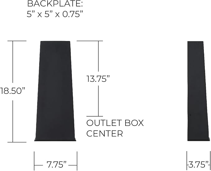 Capital Lighting 955013BK-LD Ansel Modern Night-Sky-Friendly Outdoor Elongated Rectangular Wall Lantern Integrated LED 15 Watt 19 H x 8 W Black
