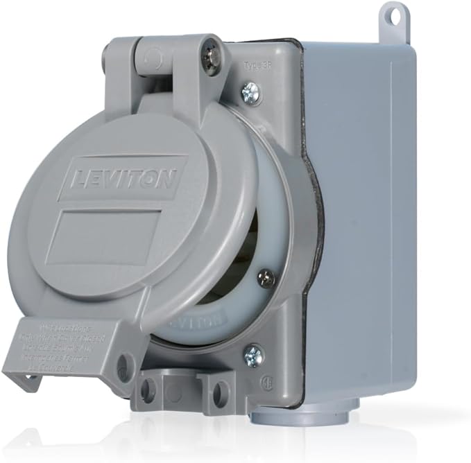 Leviton 30 Amp Generator Power Cord Inlet Kit 37830-KIT