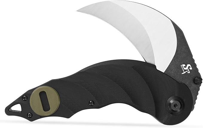 Sitivien ST160 Pocket Folding KnifeK110 Steel Blade with G10 Handle EDC Tool Knife for Outdoor CampingHikingFishing(Green)