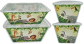 Storage Totes with Lids - Made in USA 14.5-Gallon (58-Quart) 4-Pack Storage Bins with Lids Plastic Storage Containers Large Storage Boxes for Organizer Jungle Animal/Clear