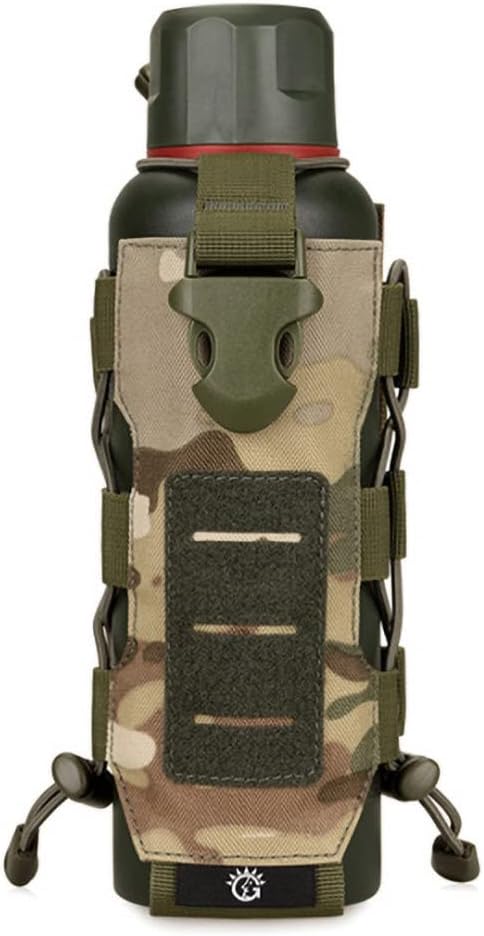 Tactical Water Bottle Pouch for Backpack MOLLE Water Bottle Holder Hydration Carrier Adjustable Molle Accessories for Travel Fishing Hunting Hiking Outdoor Activities