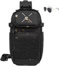 Military Tactical Sling BackpackDurable Crossbody Shoulder Bag for MenOutdoor Hiking Travel &amp Everyday Carry (camouflage)