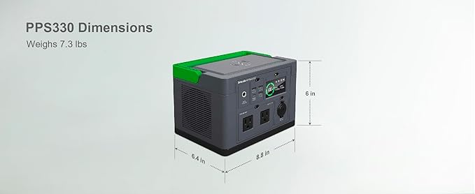 Schneider OffGrid 332Wh Portable Power Station PPS330 Portable Solar Generator with Wireless Charging Pad for Camping or Home