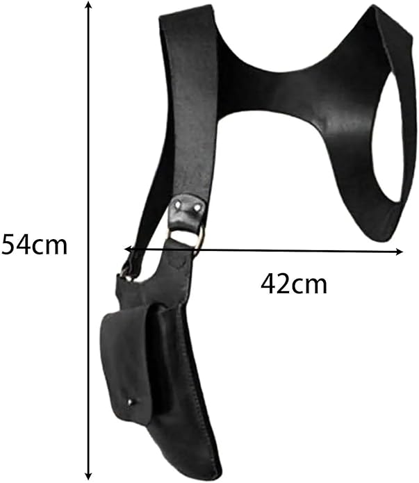 Double Shoulder Armpit Bag for Men Leather Hidden Underarm Shoulder Bag Mobile Phone Wallet Concealed Pack for Outdoor