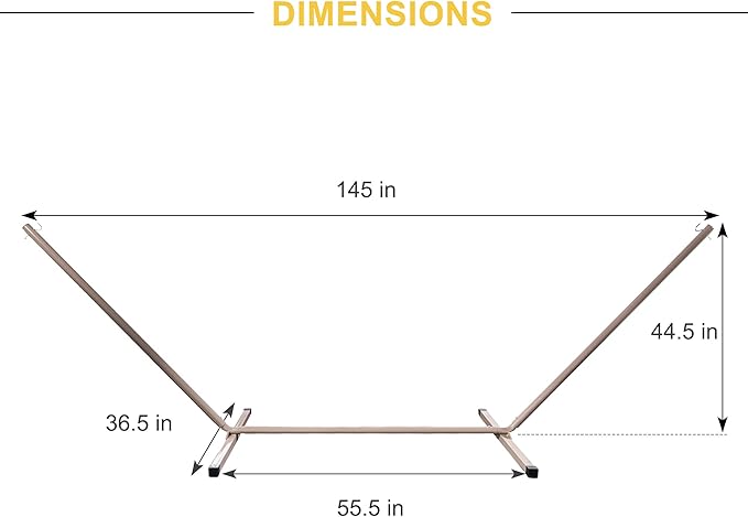 Lazy Daze Hammocks Double Rope Hammock with Stand Include 12 Feet Traditional Cotton Rope with Pillow for Outside Backyard Patio Garden Tan Pillow