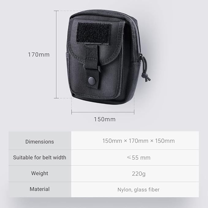 NEXTORCH Tactical Pouch Multipurpose Waist Bag Tactical Holster Military Waist Belt Bag with Zipper
