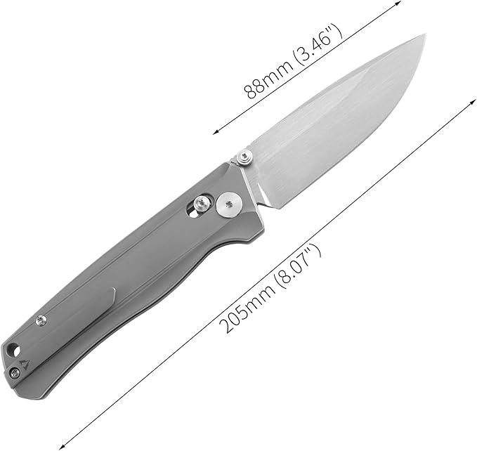 CMB Braveman EDC Knife Folding Pocket knife with Clip for Men and Women Crossbar Lock Knife with S35VN Steel Blade Titanium Handle for Outdoors Camping Hiking-CMB-17 (CMB-17S)