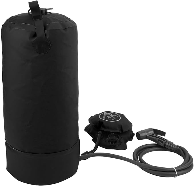 Outdoor 11L Shower Bag Set Camping Portable Bath Bag with Shower Head Tube Large Capacity Water Injection Design Pressure Shower System for Hiking Travel Beach Swimming