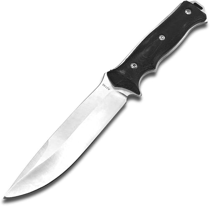 12 Fixed Blade Knife with Leather Sheath G10 Tactical Hunting Knives