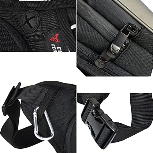 Hebetag Motorcycle Drop Leg Bag Oxford Waist Pack for Men Women Bum Hip Fanny Belt Purse Pouch Outdoor Travel Sports Hiking Bike Riding Cycling Thigh Daypack Black