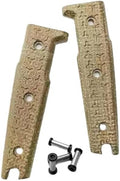 1 Pair Micarta Scales Handle Patch Blank DIY Replacement with 4 Sets Screws(Green)