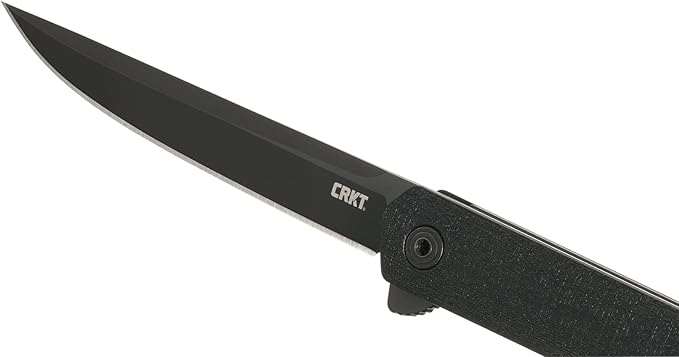 CRKT CEO Everyday Carry EDC Pocket Folding Knife with Liner Lock: AUS 8 Plain Edge Blade Glass-Reinforced Nylon Handle Reversible Pocket Clip 7097K