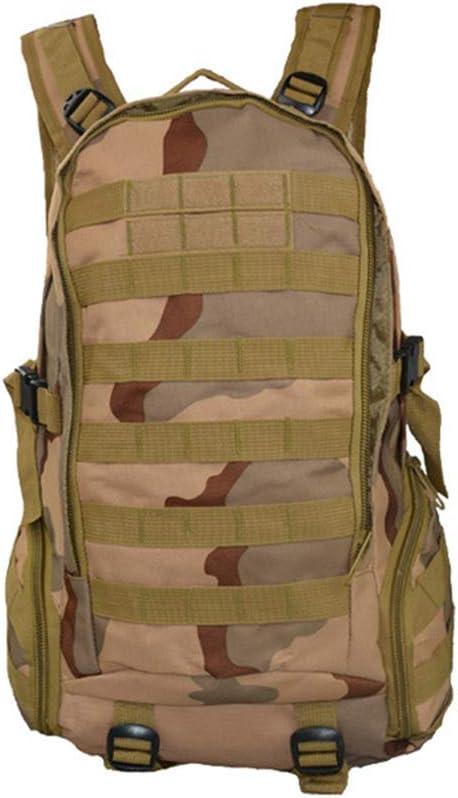 Outdoor Sports Pack Hiking Bag Tactical Rucksack Camo Knapsack Combat Camouflage Tactical 35L Molle Backpack - 3 Color Desert
