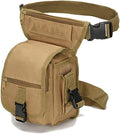Drop Leg Bag for Men Tactical Metal Detecting Thigh Pack Tactical Drop Leg Bag Utility Pouch (Mud Color)