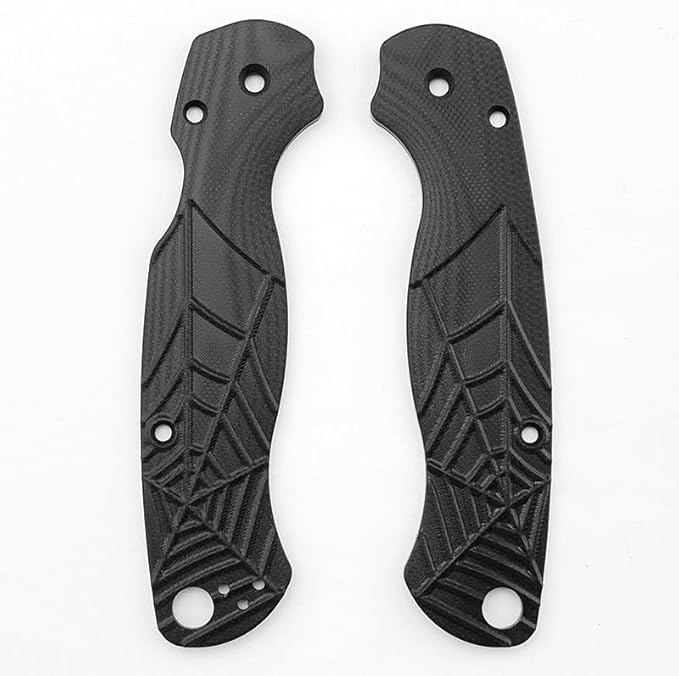 1 Pair G10 Scales Handle Fits for C81 Paramilitary 2 Custom Handle Patch DIY Making Replacement Accessory(Black)