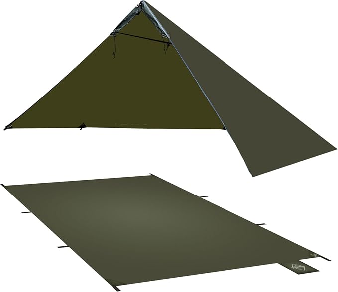 Onewind Ultralight Shelter and Footprint Lightweight Poncho Shelter with 4000mm WaterproofTent Footprint