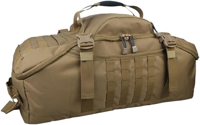 tactical backpack Bolsa de gimnasio táctica militar para hombre morralde 40L 60L 80L impermeable para acampar bolsas de viaje deportivas assault pack ( Color : 60L Brown  Size : Federación Rusa