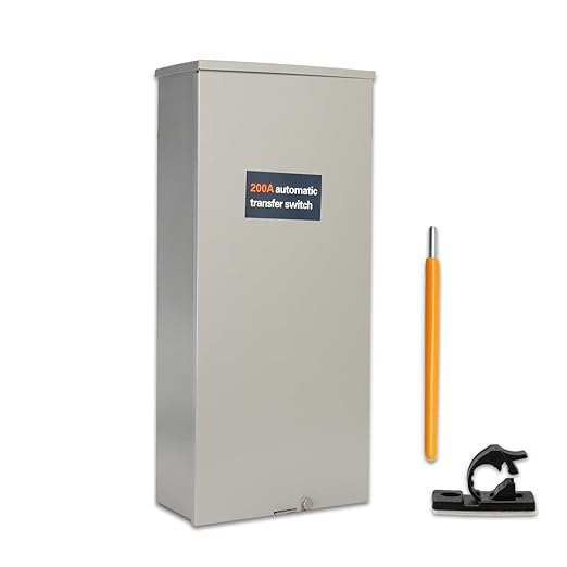 200 Amp Automatic Transfer Switch Generator Single Phase Transfer Switch with Power Management Replacement for Generac RXSW200A3 NEMA 3R Outdoor Rated Aluminum Enclosure for Indoor and Outdoor Use