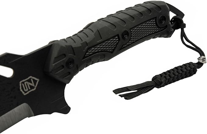 Sierra Zulu Trident Machete - Stainless Steel 24.0 inches Overall Modified Tanto Blade with Saw Tooth Back Edge - Tactical Nylon Sheath with Reversible Wear Strap