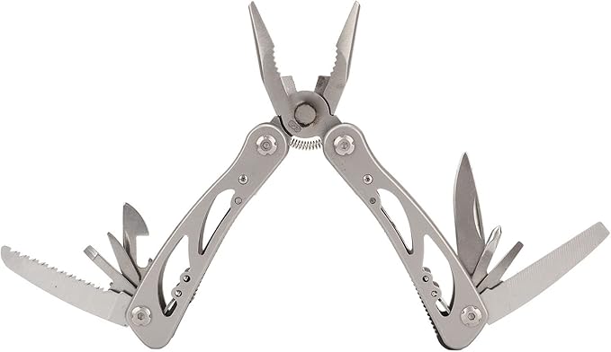 Professional 11 in 1 Multitool Pliers Stainless Steel Foldable Camping Tool with Storage Bag for Outdoor Adventures Survival Gear 6 Inch