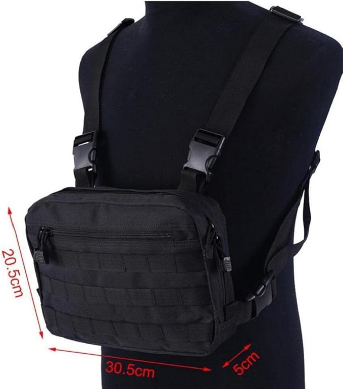 Outdoor Chest Bag Hip Hop Pouch Front Pack Vest Backpack Breathable Mesh Hunting Combat Bags