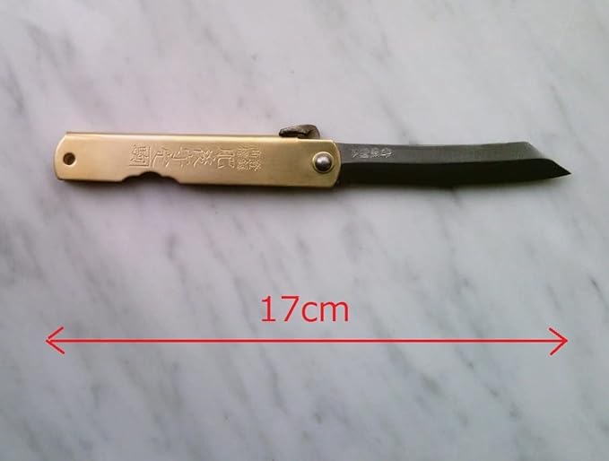 Higo no Kami 10 Pocket Knife by Nagao Seisakusho Brass Finish