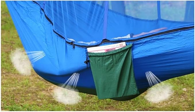 Portable Hammock Portable Travel Hammock Camping Hammocks Swing Bed with Removable for Outdoor Beach Garden Backyard （Size: 140cmx265cm） for Backpacking Beach (Color : Green)