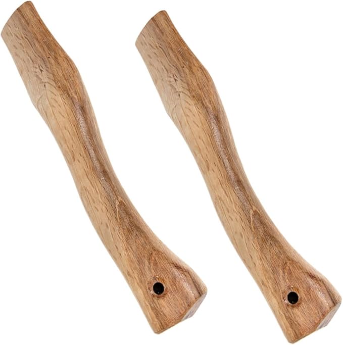 POPETPOP 8pcs Wooden Axe Replacement Handle Grip Wood Handle for Axe Types Easy to Install Comfortable to Hold