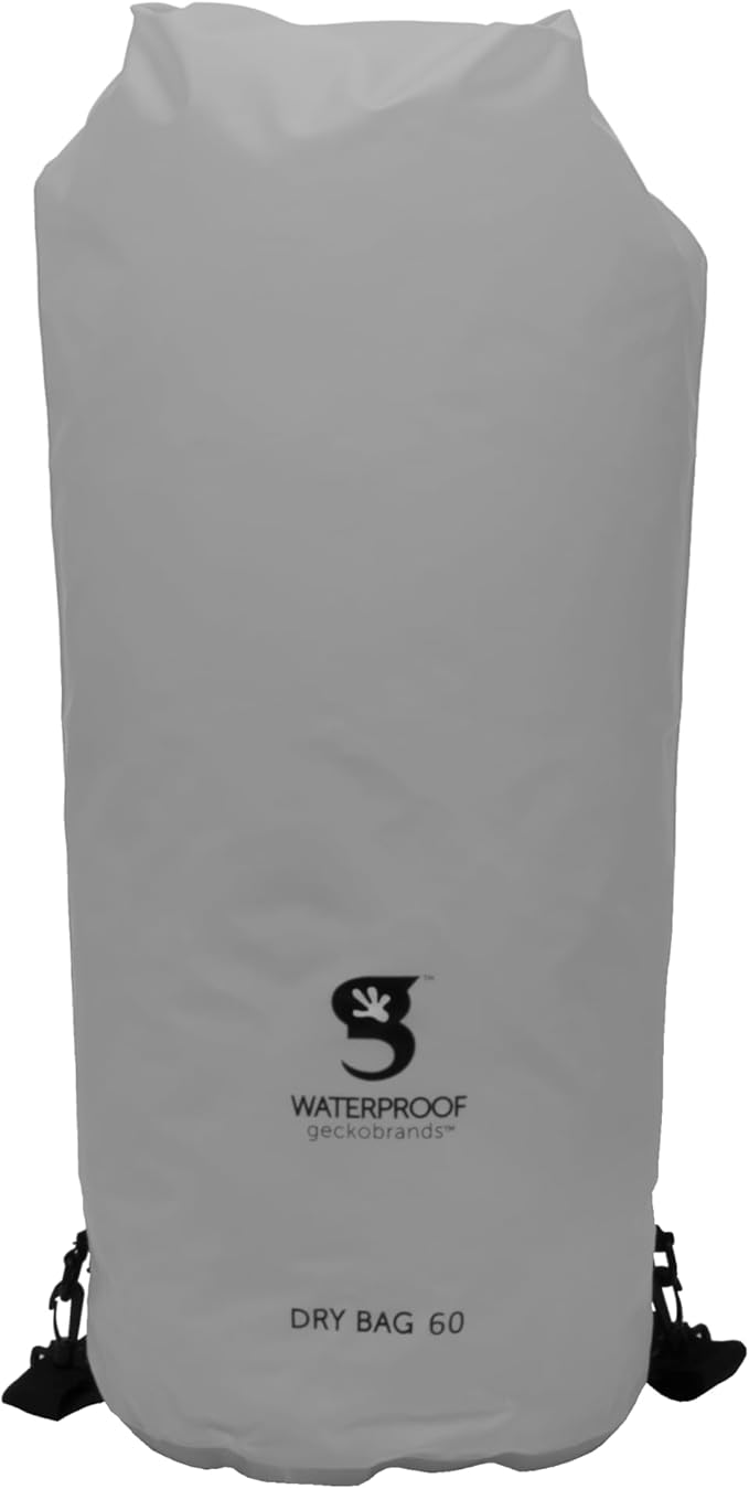 geckobrands Tarpaulin Dry Bag – Waterproof PVC Bag with Carabiner for Secure Storage for Boating Kayaking Camping