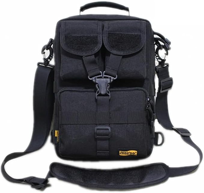 Looyoo/A99 Multifunctional Shoulder Backpack Military Tactical backpack Handbag 1050D Nylon Fabric (Black)