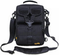 Looyoo/A99 Multifunctional Shoulder Backpack Military Tactical backpack Handbag 1050D Nylon Fabric (Black)