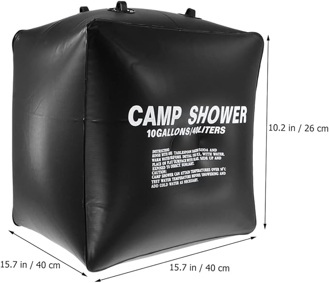 1set Camping Shower Bag Solar Heating Portable Pouch Solar Shower Bag for Outdoor Activities