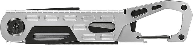 Gerber Gear Stake Out 11-in-1 Multi-tool 2.2 Plain Edge Blade Tent Stake Puller Carabiner Carry EDC Gear and Equipment Silver
