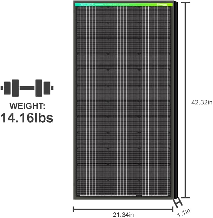 Newpowa PRO 100 Watt 12 Volt Monocrystalline 100W 12V Solar Panel 9 busbar PV Module High Efficiency Mono Module RV Marine Boat Off Grid