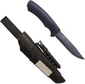 Morakniv Carbon Steel Fixed-Blade Bushcraft Survival Knife with Sheath and Fire Starter Black 4.3 Inch